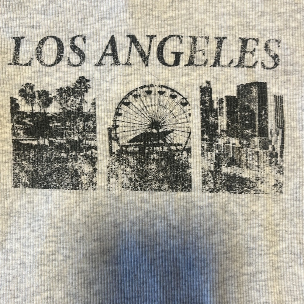 GARAGE Grey graphic long sleeve fitted